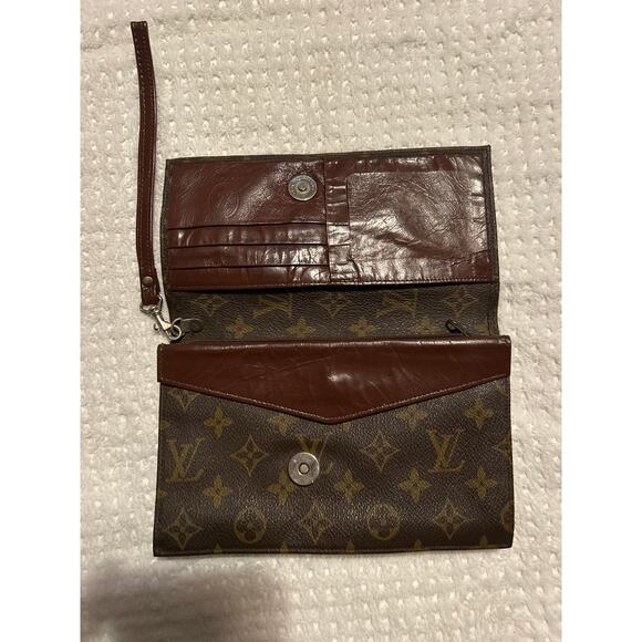 Vintage Louis Vuitton Wallet Wrist Strap Folds Card Slots Zipper - Picture 3 of 7